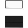 Juego de muebles de baño 3 pcs Roble negro 80 x 38.5 x 45 cm