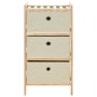 Shelves with 3 fabric baskets 2 units beige cedar wood by vidaXL, Lockers and storage cabinets - Ref: Foro24-276231, Price: 5...