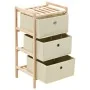 Shelves with 3 fabric baskets 2 units beige cedar wood by vidaXL, Lockers and storage cabinets - Ref: Foro24-276231, Price: 5...