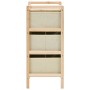 Shelves with 3 fabric baskets 2 units beige cedar wood by vidaXL, Lockers and storage cabinets - Ref: Foro24-276231, Price: 5...
