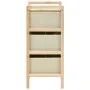 Shelves with 3 fabric baskets 2 units beige cedar wood by vidaXL, Lockers and storage cabinets - Ref: Foro24-276231, Price: 5...