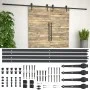 Schiebetür-Führungsschienen-Set, 2 Stück, 183 cm, schwarz, aus Stahl. von vidaXL, Türrahmen - Ref: Foro24-275606, Preis: 88,4...