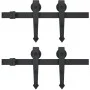 Schiebetür-Führungsschienen-Set, 2 Stück, 183 cm, schwarz, aus Stahl. von vidaXL, Türrahmen - Ref: Foro24-275606, Preis: 88,4...