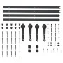 Schiebetür-Führungsschienen-Set, 2 Stück, 183 cm, schwarz, aus Stahl. von vidaXL, Türrahmen - Ref: Foro24-275606, Preis: 88,4...