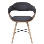 Dining chairs 4 units curved wood and dark gray fabric by vidaXL, dining chairs - Ref: Foro24-271946, Price: 423,95 €, Discou...