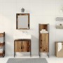 Juego de muebles de baño 3 pcs Marrón 33 x 33 x 102.5 cm