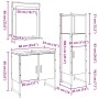 Juego de muebles de baño 3 pcs Marrón 33 x 33 x 102.5 cm
