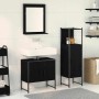 Juego de muebles de baño 3 pcs Negro 33 x 33 x 102.5 cm