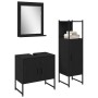 Juego de muebles de baño 3 pcs Negro 33 x 33 x 102.5 cm