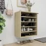 Oak-colored plywood shoe cabinet 60x35x70 cm by vidaXL, Shoe racks and shoe organizers - Ref: Foro24-808939, Price: 65,34 €, ...