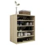 Mueble zapatero de madera contrachapada color roble 60x35x70 cm de vidaXL, Zapateros y organizadores de calzado - Ref: Foro24...