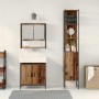 Juego de muebles de baño 3 pcs Marrón 33 x 33 x 185.5 cm