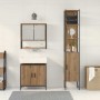 Juego de muebles de baño 3 pcs Marrón 33 x 33 x 185.5 cm