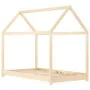 Kinderbettgestell aus massivem Kiefernholz, 70 x 140 cm von vidaXL, Kinderbetten und Betten für Kinder - Ref: Foro24-283346, ...