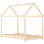 Solid pine wood children's bed frame 70x140 cm by vidaXL, Cribs and beds for children - Ref: Foro24-283346, Price: 95,12 €, D...