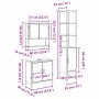 Juego de muebles de baño 3 pcs Marrón 33 x 33 x 185.5 cm