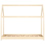 Solid pine wood children's bed frame 70x140 cm by vidaXL, Cribs and beds for children - Ref: Foro24-283346, Price: 95,12 €, D...
