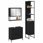 Juego de muebles de baño 3 pcs Negro 33 x 33 x 185.5 cm