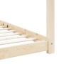 Solid pine wood children's bed frame 70x140 cm by vidaXL, Cribs and beds for children - Ref: Foro24-283346, Price: 95,12 €, D...