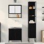 Juego de muebles de baño 3 pcs Negro 33 x 33 x 185.5 cm