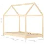 Kinderbettgestell aus massivem Kiefernholz, 70 x 140 cm von vidaXL, Kinderbetten und Betten für Kinder - Ref: Foro24-283346, ...