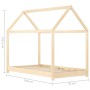 Solid pine wood children's bed frame 70x140 cm by vidaXL, Cribs and beds for children - Ref: Foro24-283346, Price: 95,12 €, D...