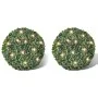 Artificial Leaf Pruning Ball 27cm With Solar LED String 2 Pieces by vidaXL, Christmas lights - Ref: Foro24-270057, Price: 43,...