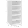 Mueble zapatero de madera contrachapada blanco 31,5x35x70 cm de vidaXL, Zapateros y organizadores de calzado - Ref: Foro24-80...