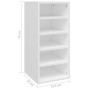 Sperrholz Schuhschrank weiß 31,5x35x70 cm von vidaXL, Schuhregale und Schuhorganisatoren - Ref: Foro24-808981, Preis: 45,81 €...