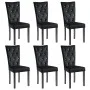 Silla de comedor 6 unidades terciopelo negro de vidaXL, Sillas de comedor - Ref: Foro24-275220, Precio: 506,84 €, Descuento: %