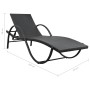 Sun loungers with table 2 units black synthetic rattan by vidaXL, Loungers - Ref: Foro24-274869, Price: 270,45 €, Discount: %