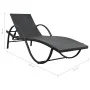 Sun loungers with table 2 units black synthetic rattan by vidaXL, Loungers - Ref: Foro24-274869, Price: 249,24 €, Discount: %