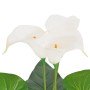 Planta cala lilly artificial con macetero 85 cm blanca