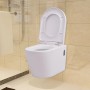 Wall-mounted toilet with white ceramic hidden cistern by vidaXL, Bathrooms - Ref: Foro24-274669, Price: 293,23 €, Discount: %