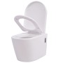 Wall-mounted toilet with white ceramic hidden cistern by vidaXL, Bathrooms - Ref: Foro24-274669, Price: 293,23 €, Discount: %