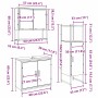 Juego de muebles de baño 3 pcs Marrón 33 x 33 x 102.5 cm
