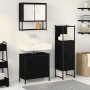 Juego de muebles de baño 3 pcs Negro 33 x 33 x 102.5 cm