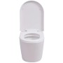 Wall-mounted toilet with white ceramic hidden cistern by vidaXL, Bathrooms - Ref: Foro24-274669, Price: 293,23 €, Discount: %