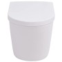 Inodoro de pared con cisterna oculta cerámica blanco