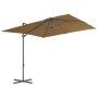 Garden umbrella with portable taupe gray base by vidaXL, Umbrellas - Ref: Foro24-276338, Price: 168,41 €, Discount: %