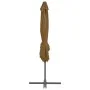 Garden umbrella with portable taupe gray base by vidaXL, Umbrellas - Ref: Foro24-276338, Price: 164,33 €, Discount: %