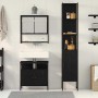 Juego de muebles de baño 3 pcs Roble negro 33 x 33 x 185.5 cm