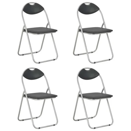 Folding dining chairs 4 units black synthetic leather by vidaXL, dining chairs - Ref: Foro24-278593, Price: 125,11 €, Discoun...
