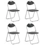 Folding dining chairs 4 units black synthetic leather by vidaXL, dining chairs - Ref: Foro24-278593, Price: 125,11 €, Discoun...