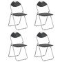 Klappbare Esszimmerstühle 4 Einheiten aus schwarzem Kunstleder von vidaXL, Essstühle - Ref: Foro24-278593, Preis: 127,45 €, R...