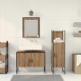 Juego de muebles de baño 3 pcs Marrón 33 x 33 x 102.5 cm