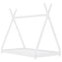 Solid pine wood children's bed frame in white, 90x200 cm by vidaXL, Cribs and beds for children - Ref: Foro24-283360, Price: ...
