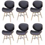 Dining chairs 6 units curved wood and synthetic leather by vidaXL, dining chairs - Ref: Foro24-271949, Price: 549,30 €, Disco...