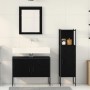 Juego de muebles de baño 3 pcs Negro 33 x 33 x 102.5 cm