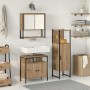 Juego de muebles de baño 3 pcs Marrón 33 x 33 x 120.5 cm